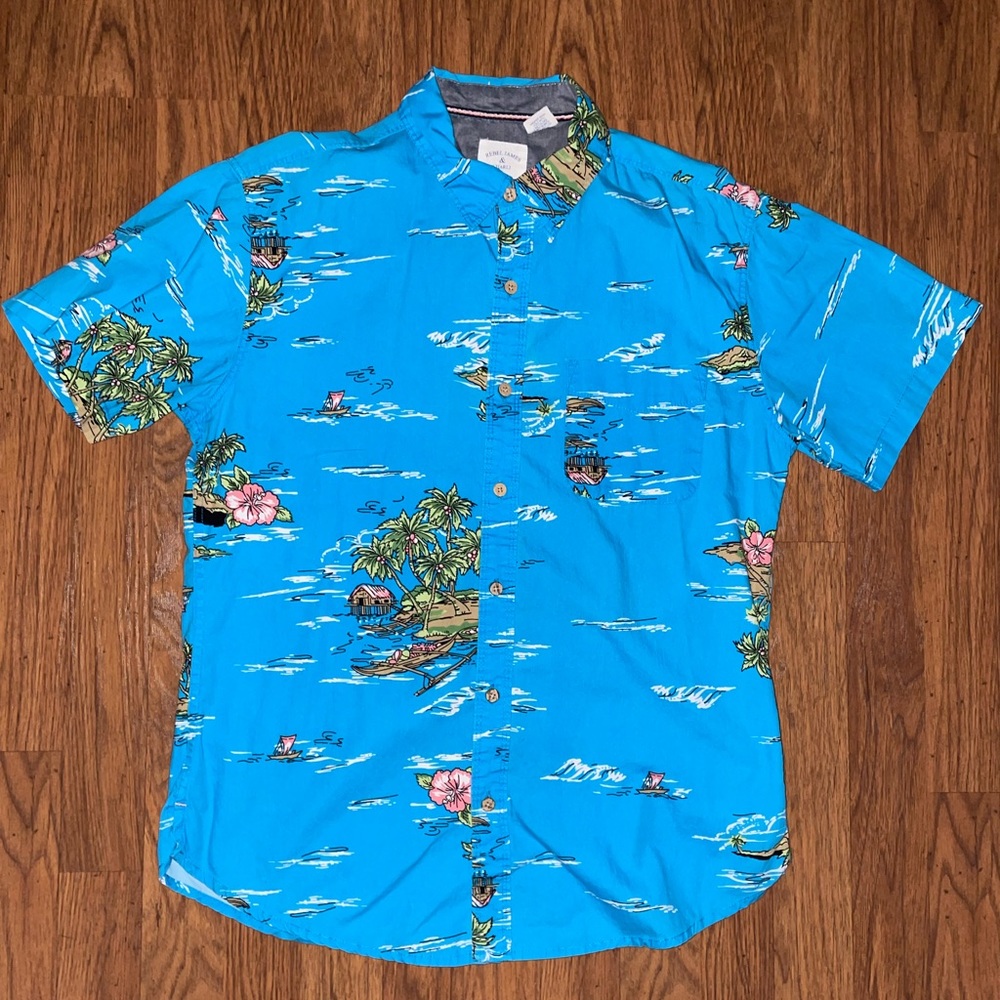 Medium Blue Hawaiian Shirt